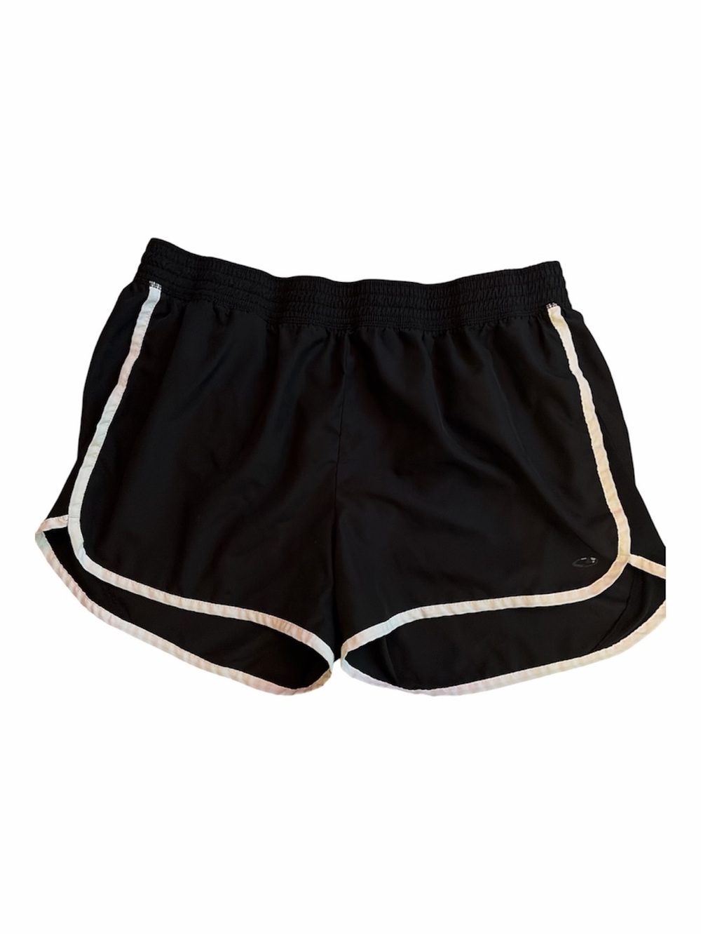 Champion Black Athletic Shorts with White Trim